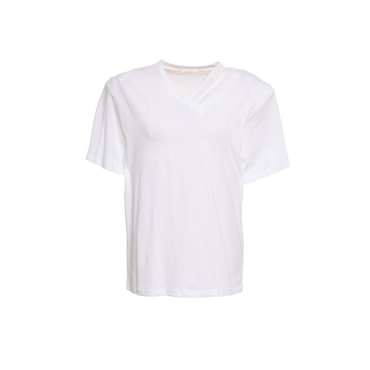 E4268 Double Strap V-Neck Top
