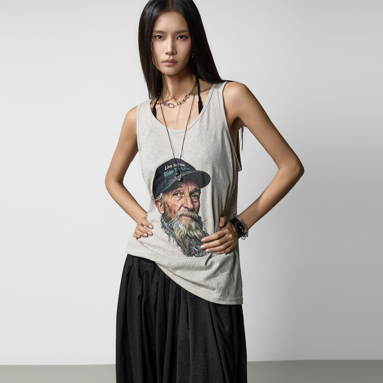 E4277 Printed Sleeveless Top