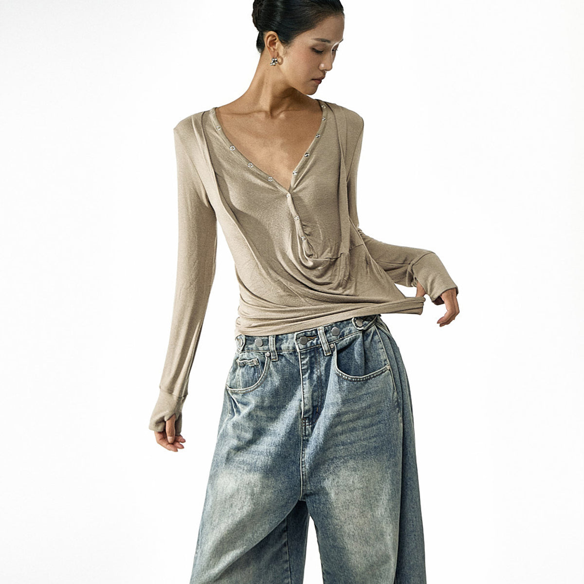 E4389 Snap Drape 顶饰