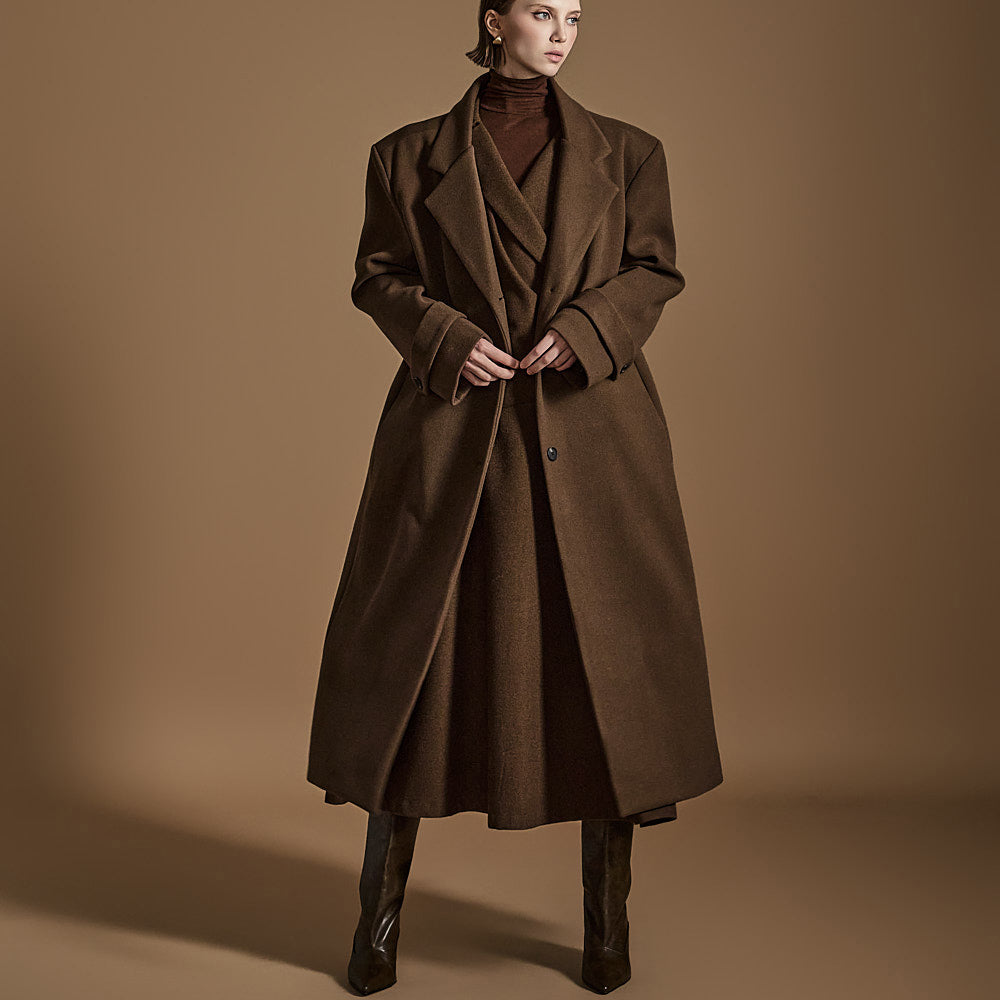 J2521 Wool Snap Button Coat