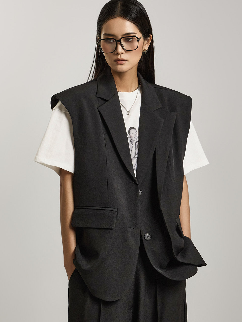 J2705 Double Collar Vest