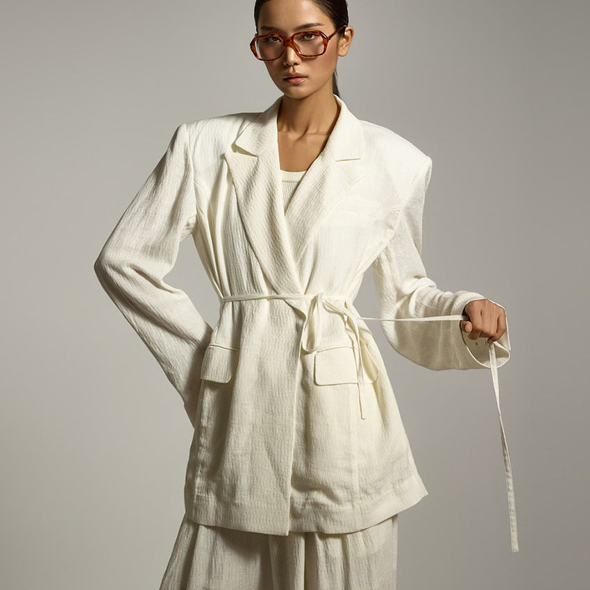 J2776 Linen Strap Jacket