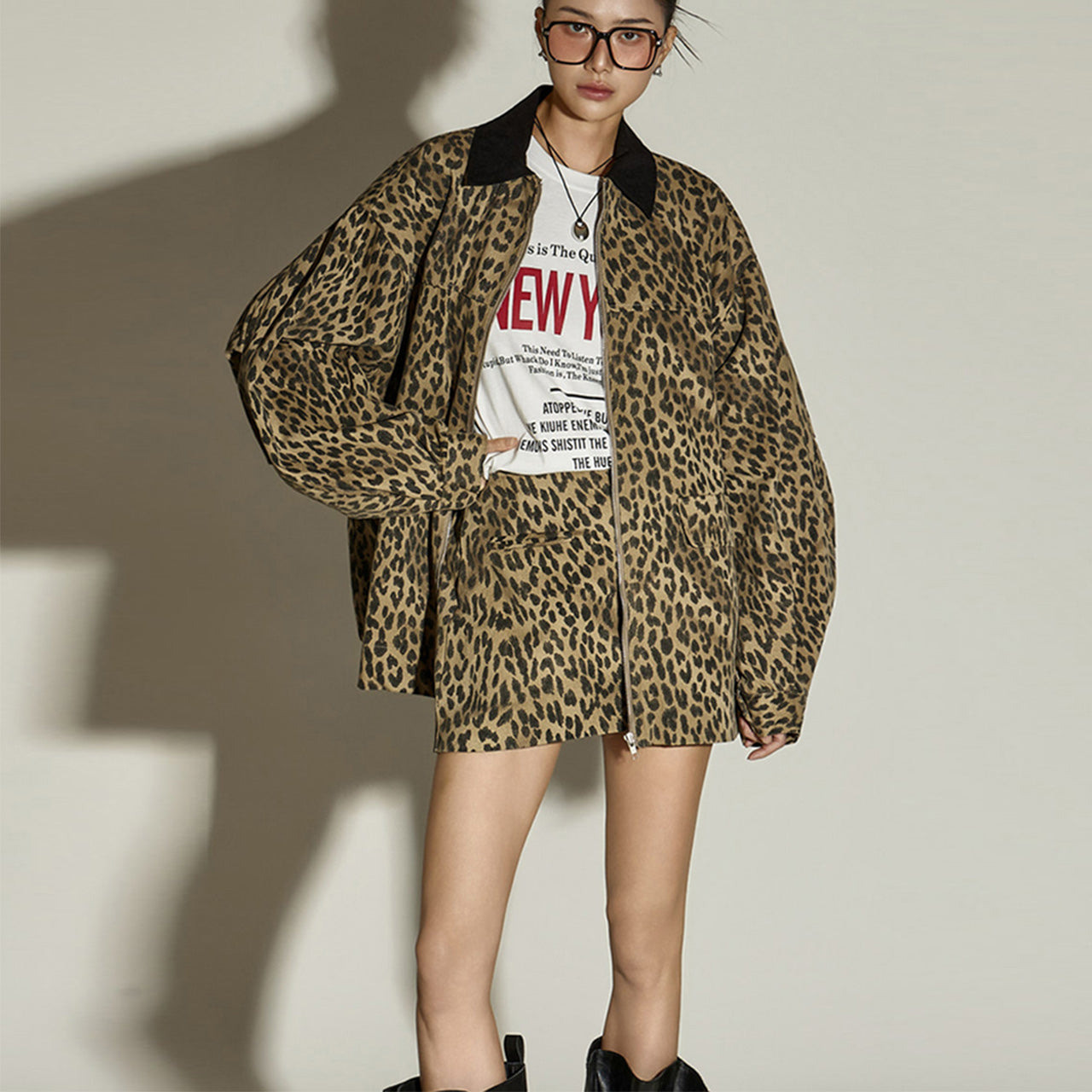 SK3067 Leopard Patterned Skirt