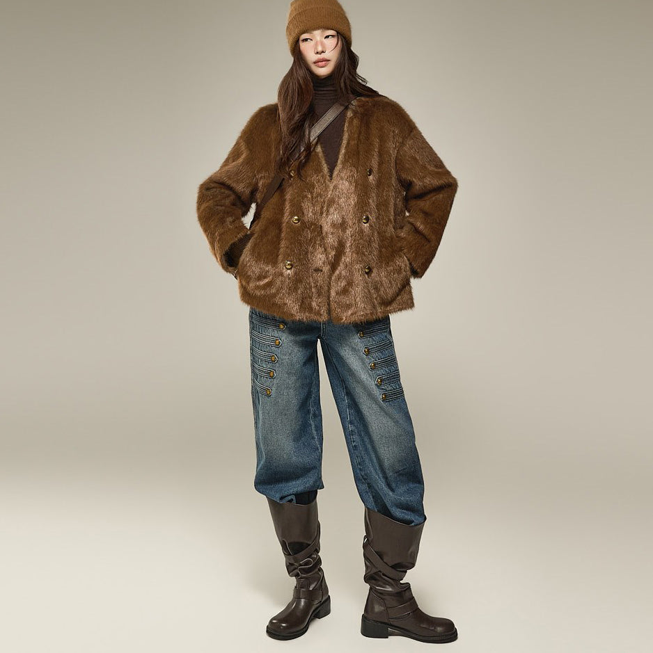 J3339 Soft Fur Jacket