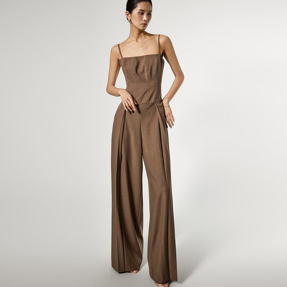 JS063 Corset Wide Jumpsuit