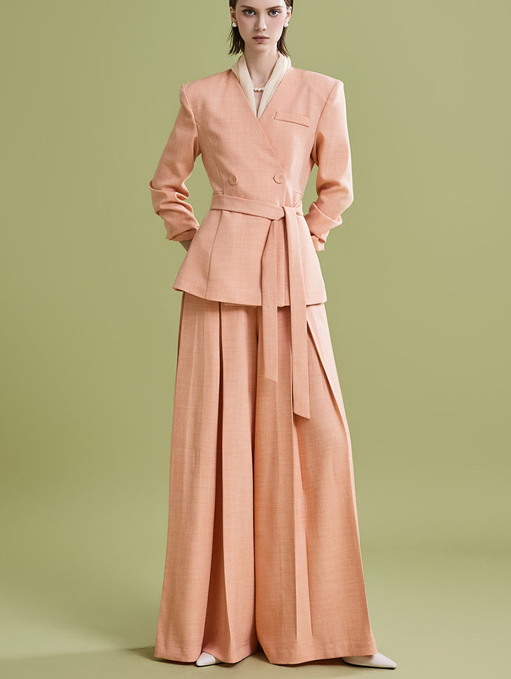 SU004 Pants Suit with Belt