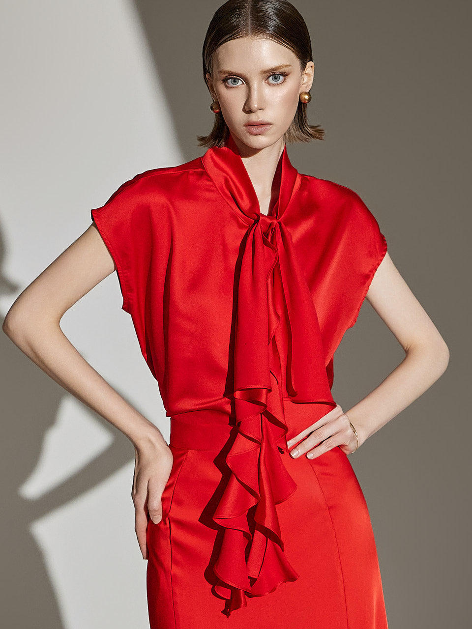 B2837 Scarf Blouse