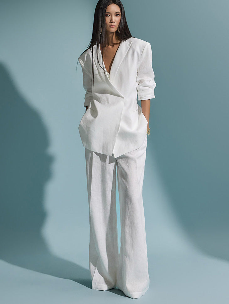 TP1886 Linen Jacket and Slacks Sets