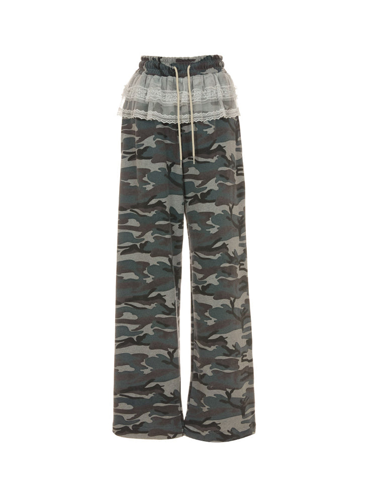 P3406 Camouflage Lace Pants