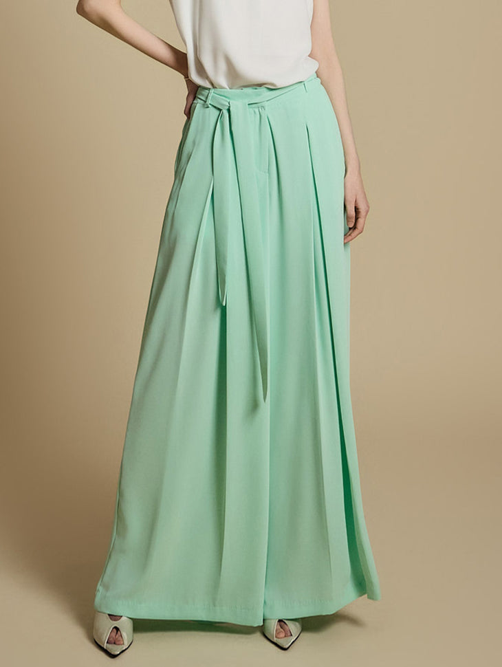 P3477 Wide Slacks with Strap