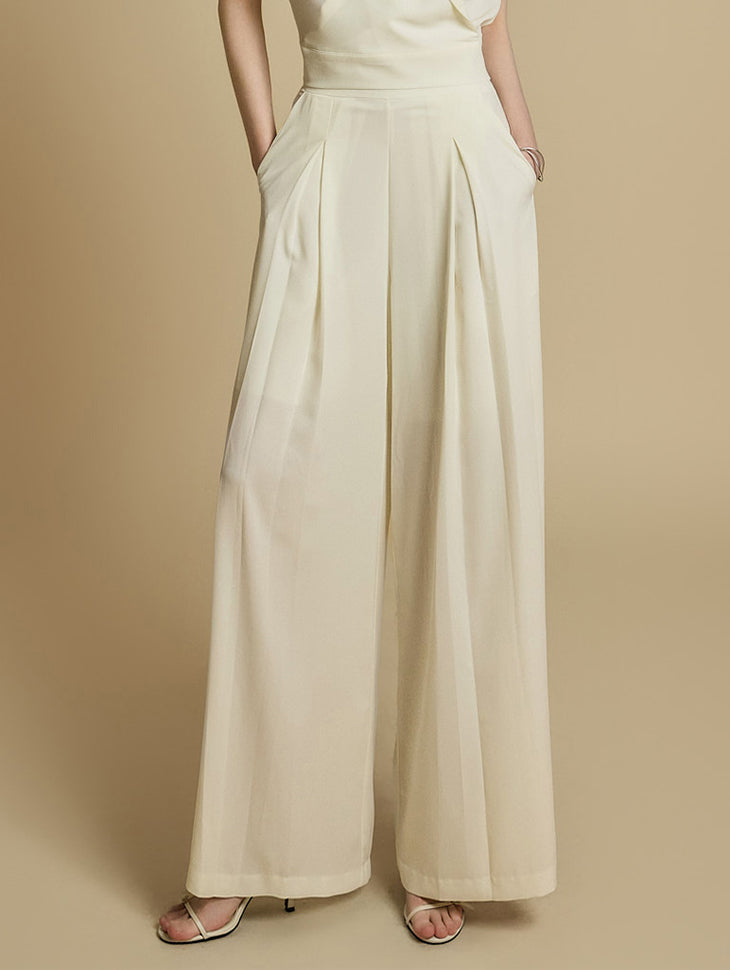 P3510 Pintuck Wide Slacks