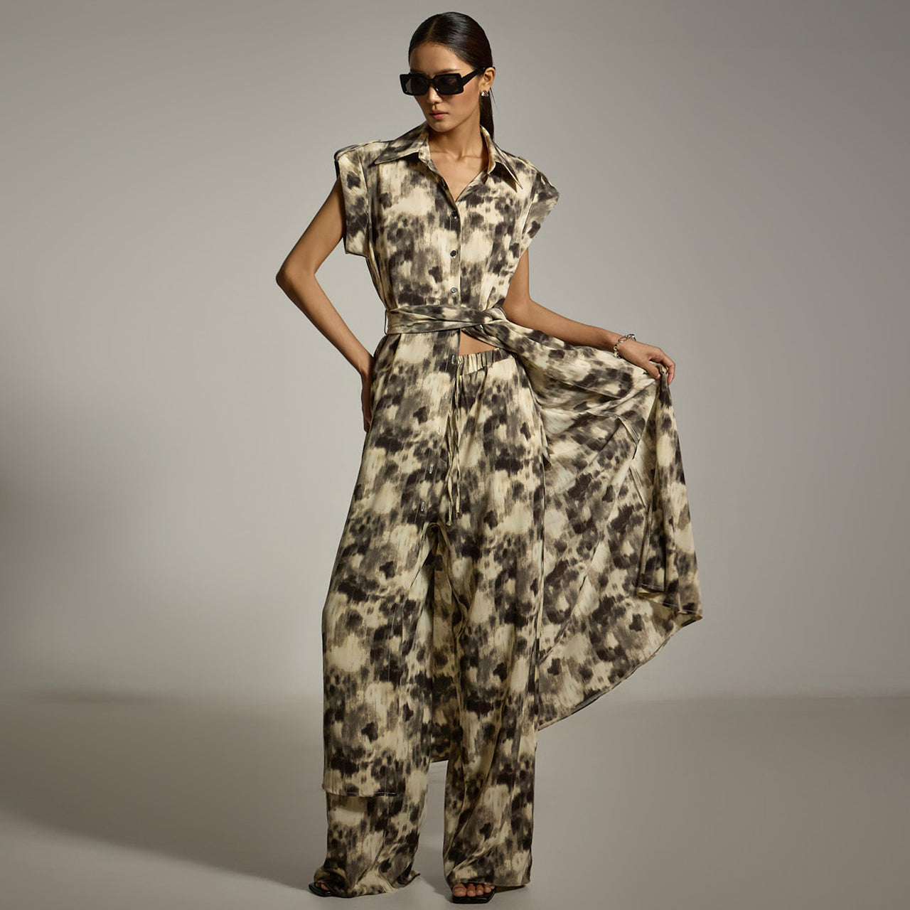 P3512 Tie-dye Wide Pants