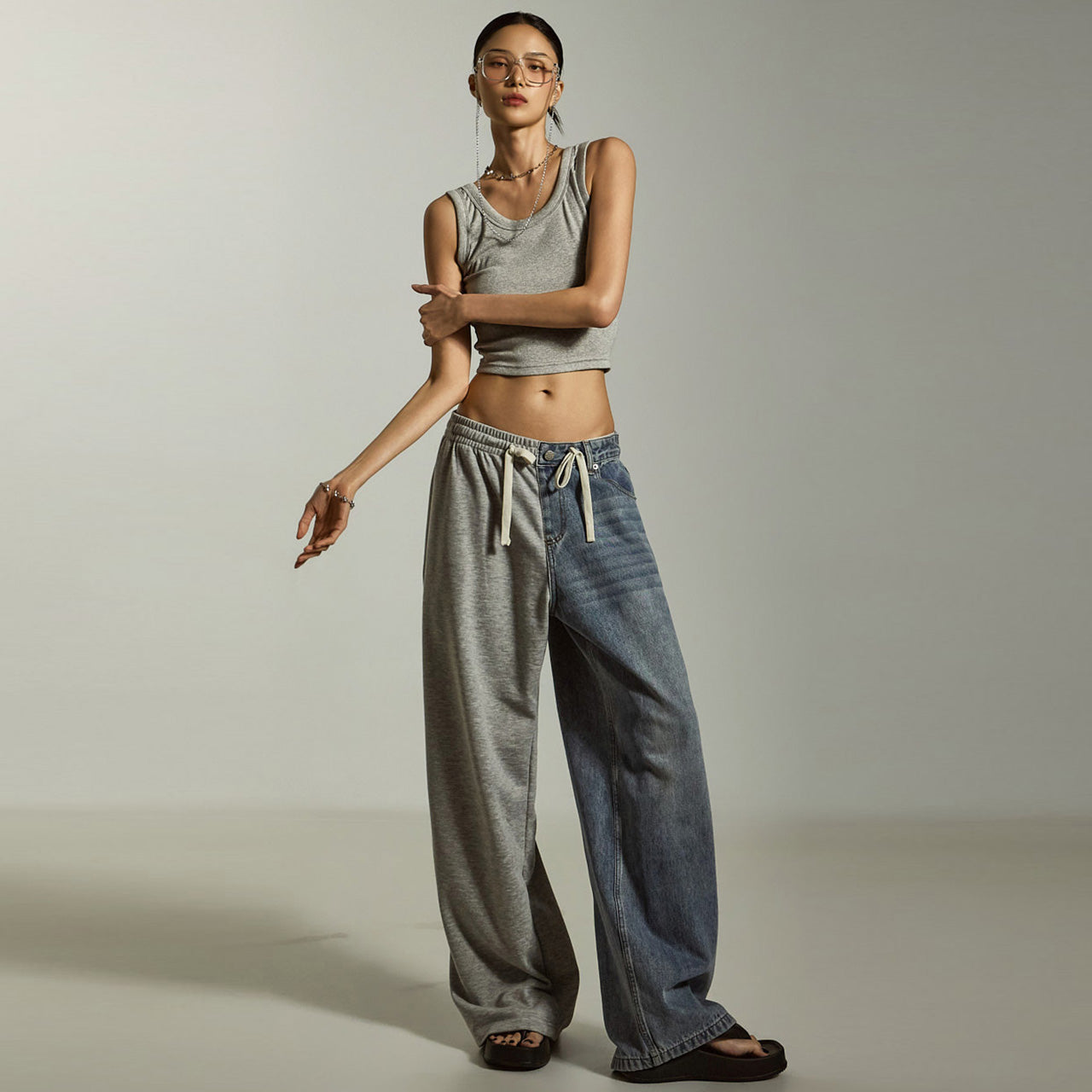 P3558 Half Denim Pants