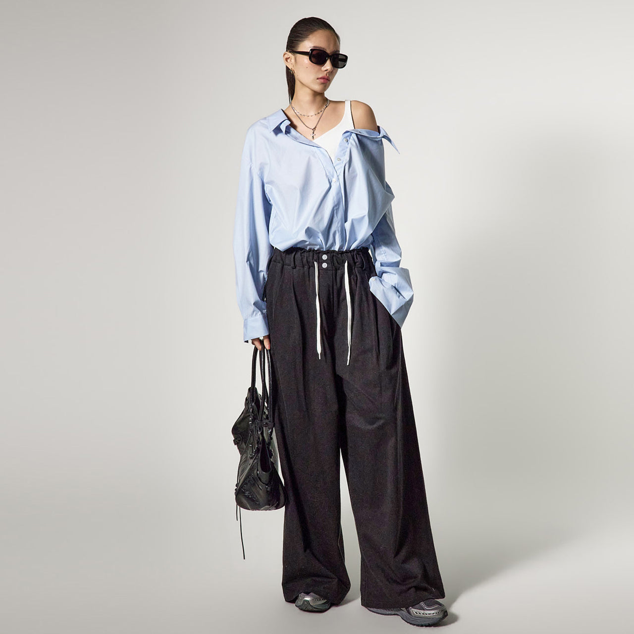P3791 Button Wide Pants