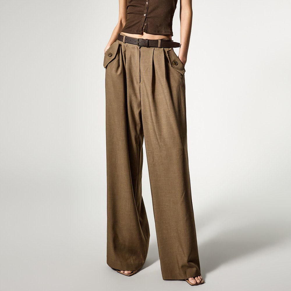 P3795 Pintuck Wide Pants