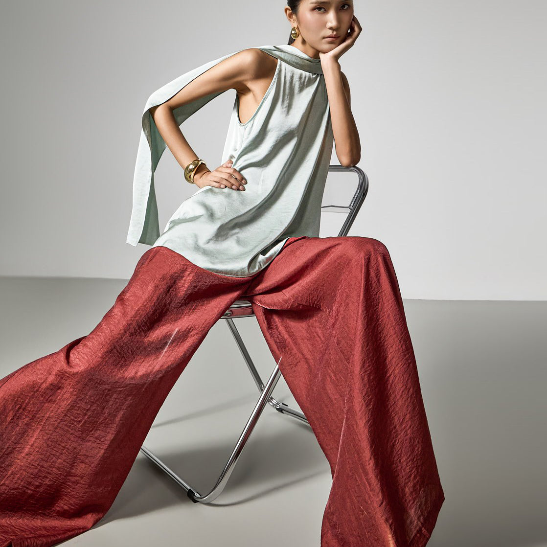 P3841 Sheer Wide Pants