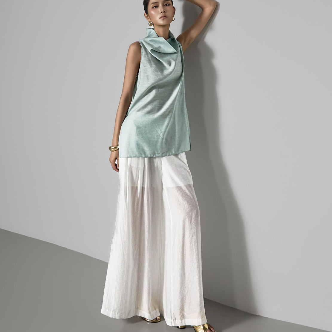P3841 Sheer Wide Pants