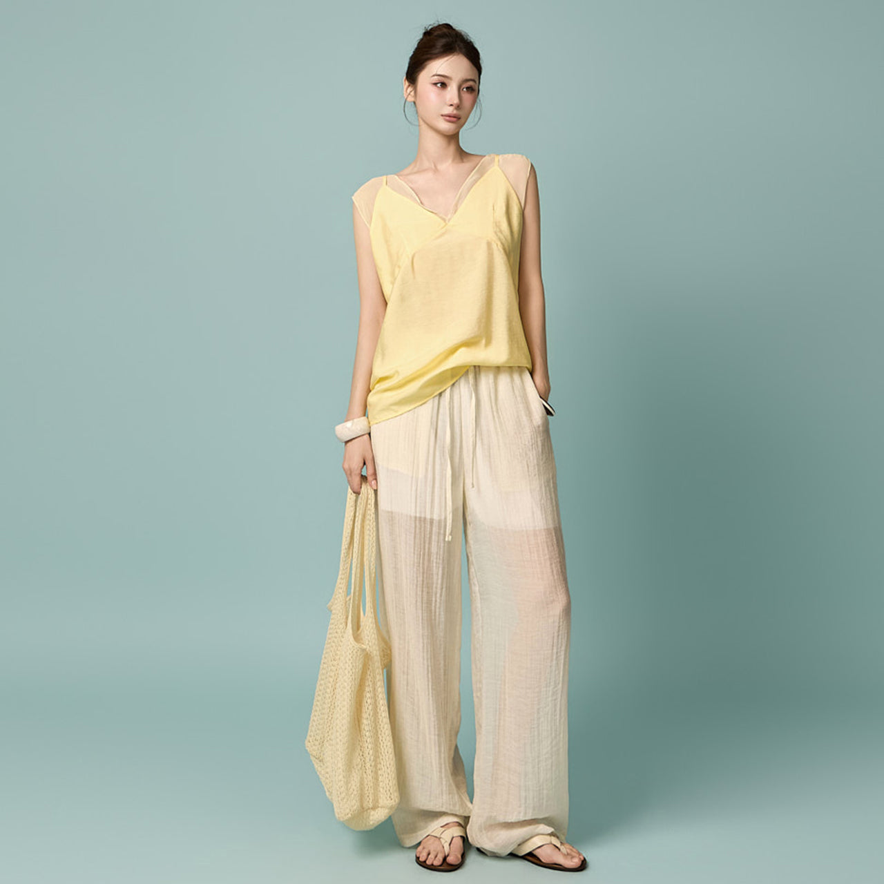 P3891 Linen Wide Pants