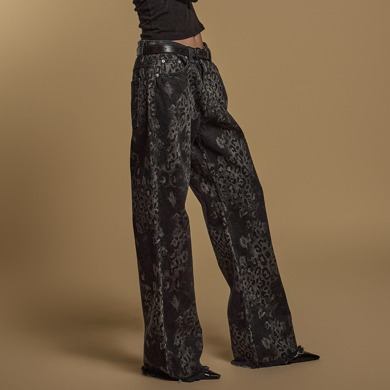 PJ554 Leopard Pattern Jeans *Addtional L Size Version*