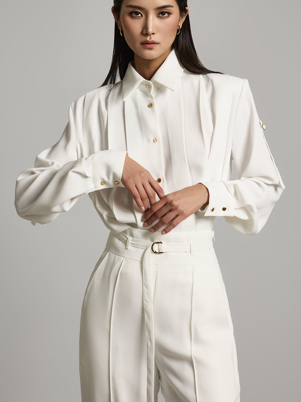 S739 Pintuck Shirt