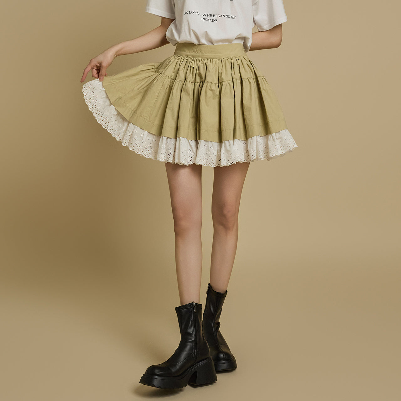 SK2928 Tiered Mini Skirt