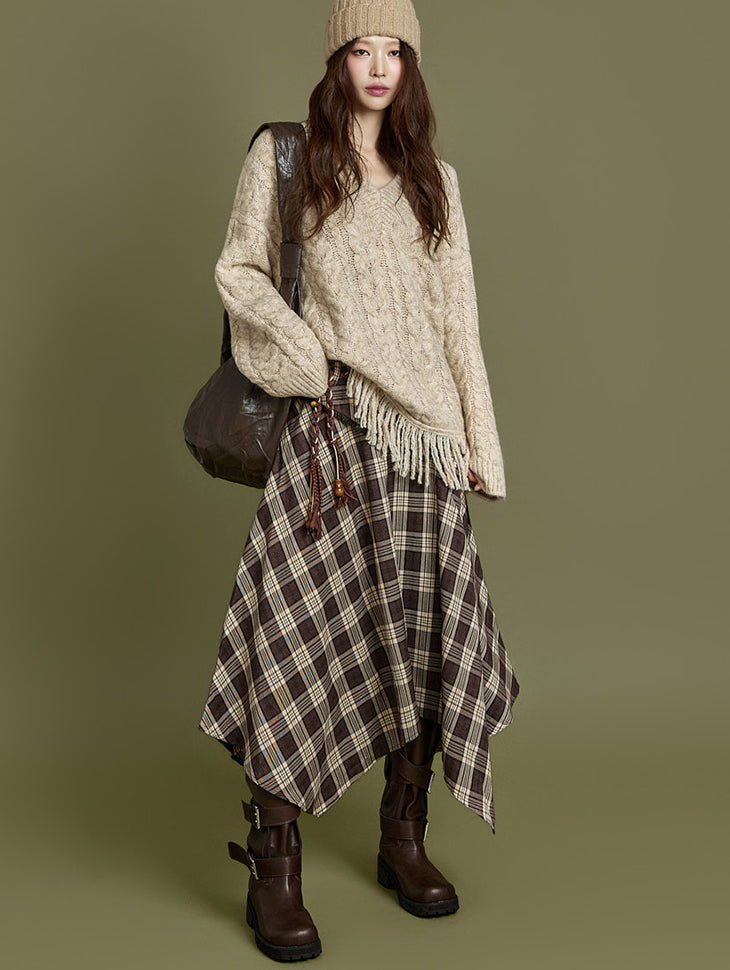 SK3080 Check Skirt