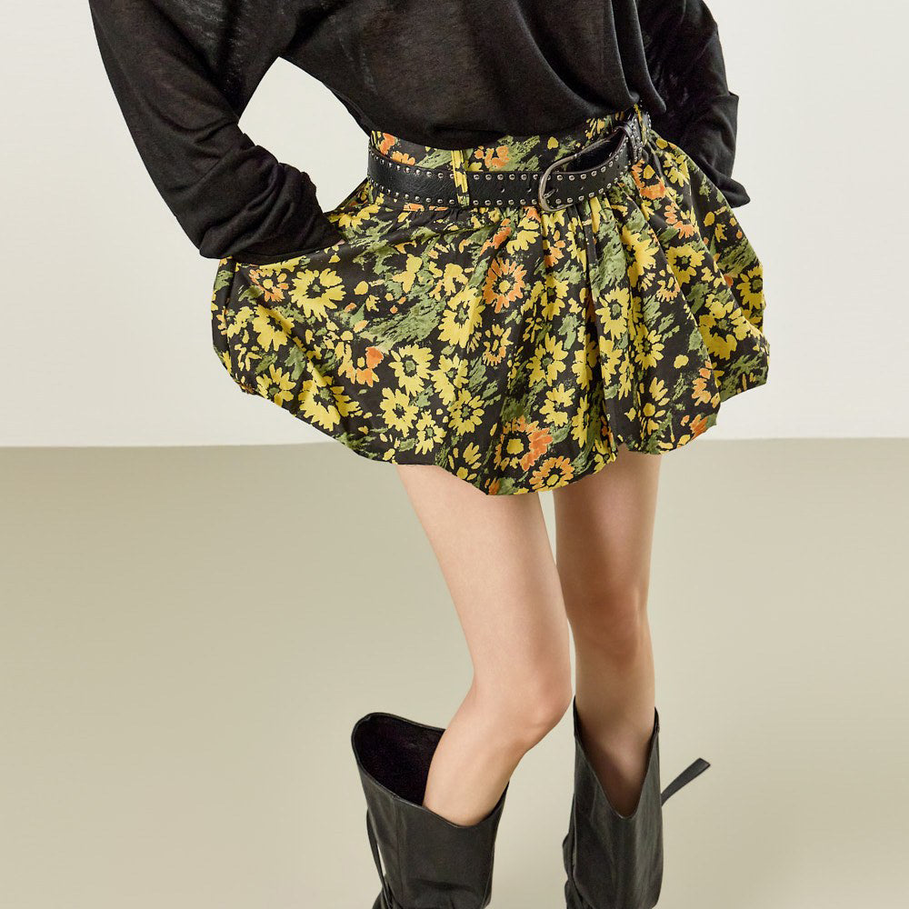 SK3201 Floral Balloon Skirt