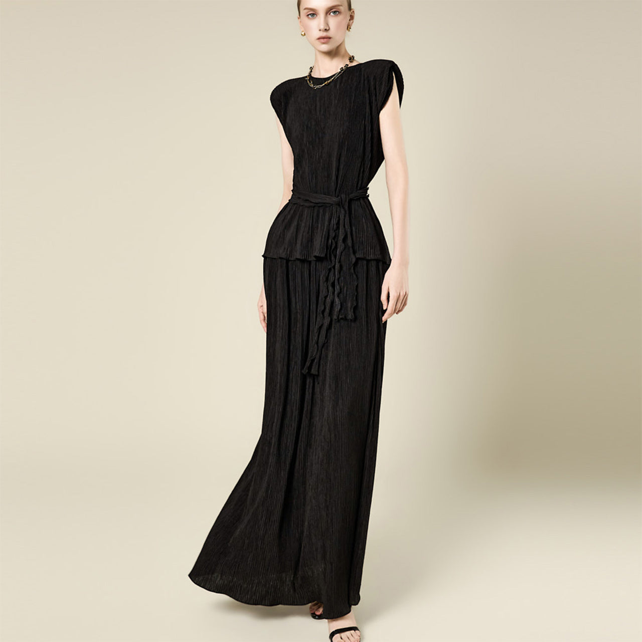 SK3221 Wrinkle Flare Skirt