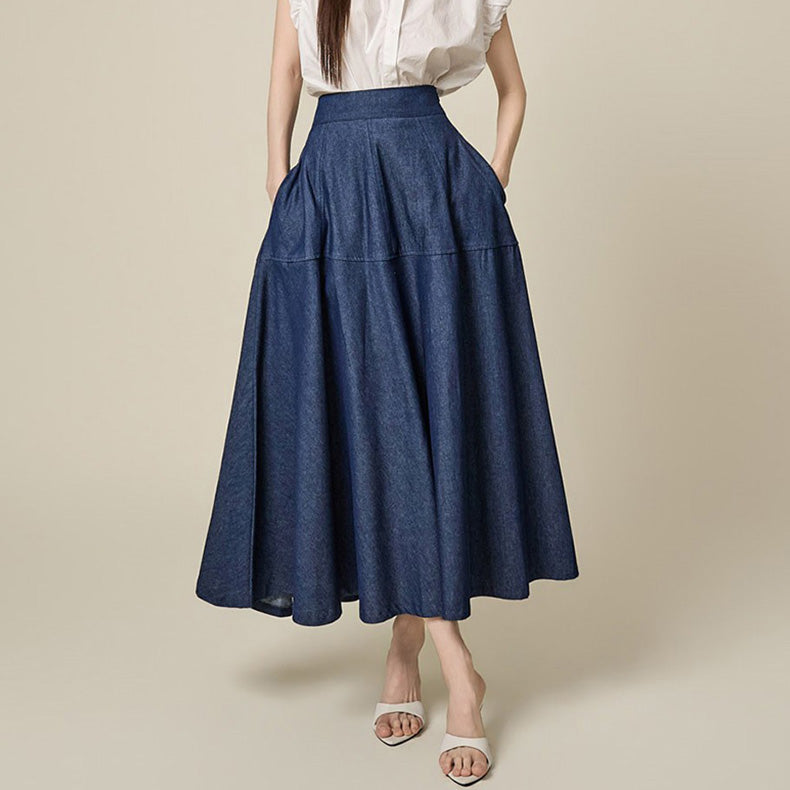 SK3230 Denim Flare Skirt
