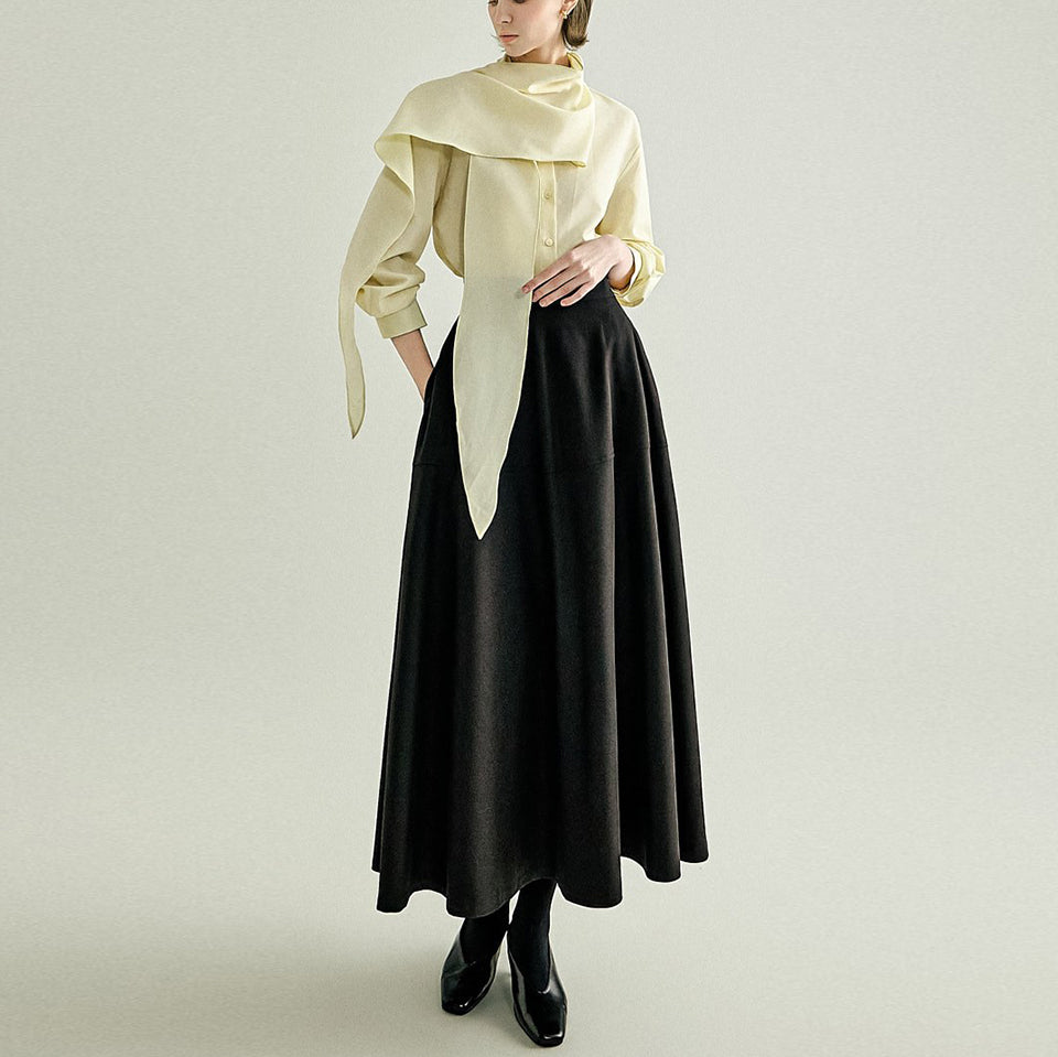 SK3272 Cut-out Flare Skirt
