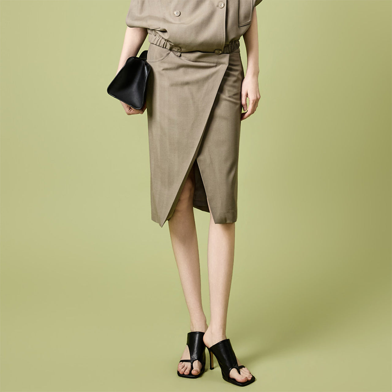 SK9308 Wrap Midi Skirt