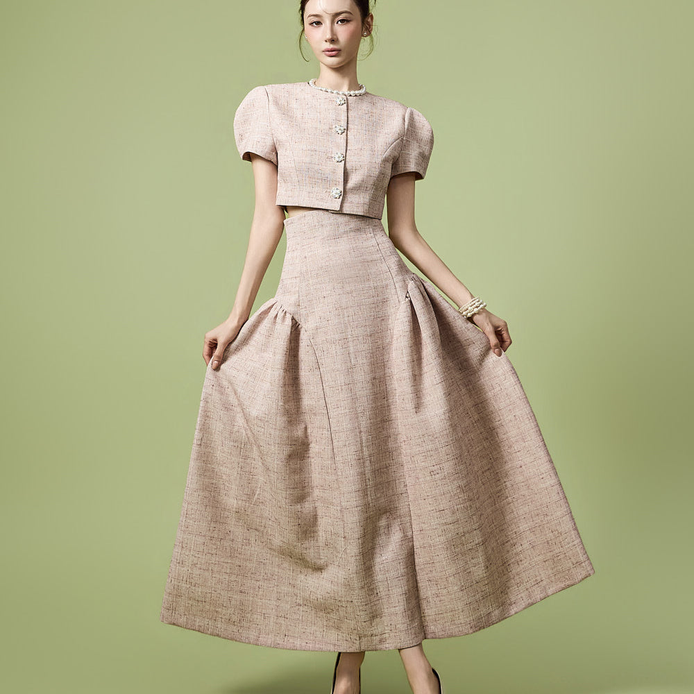 SK9310 Tweed Flare Skirt