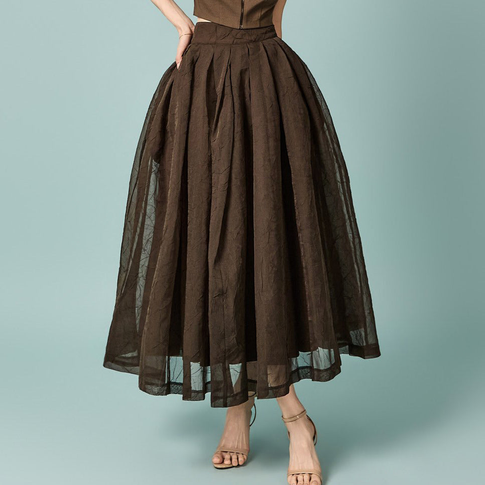 SK9313 Sheer Flare Skirt