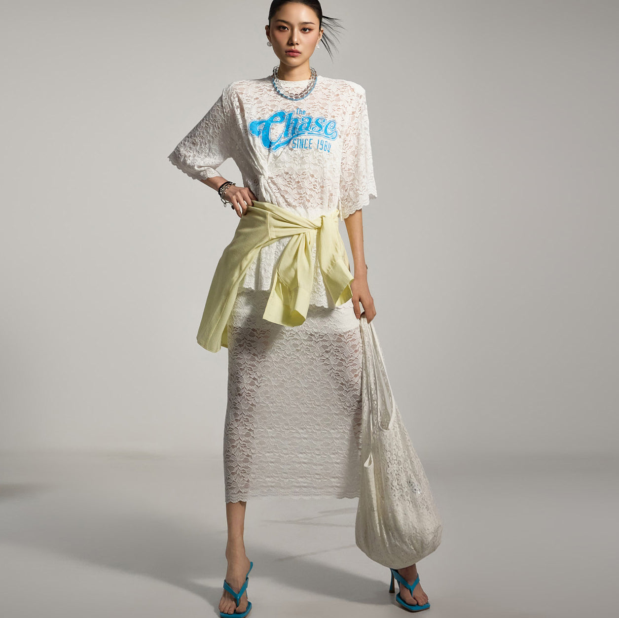 TP2124 Lace Top and Skirt Set