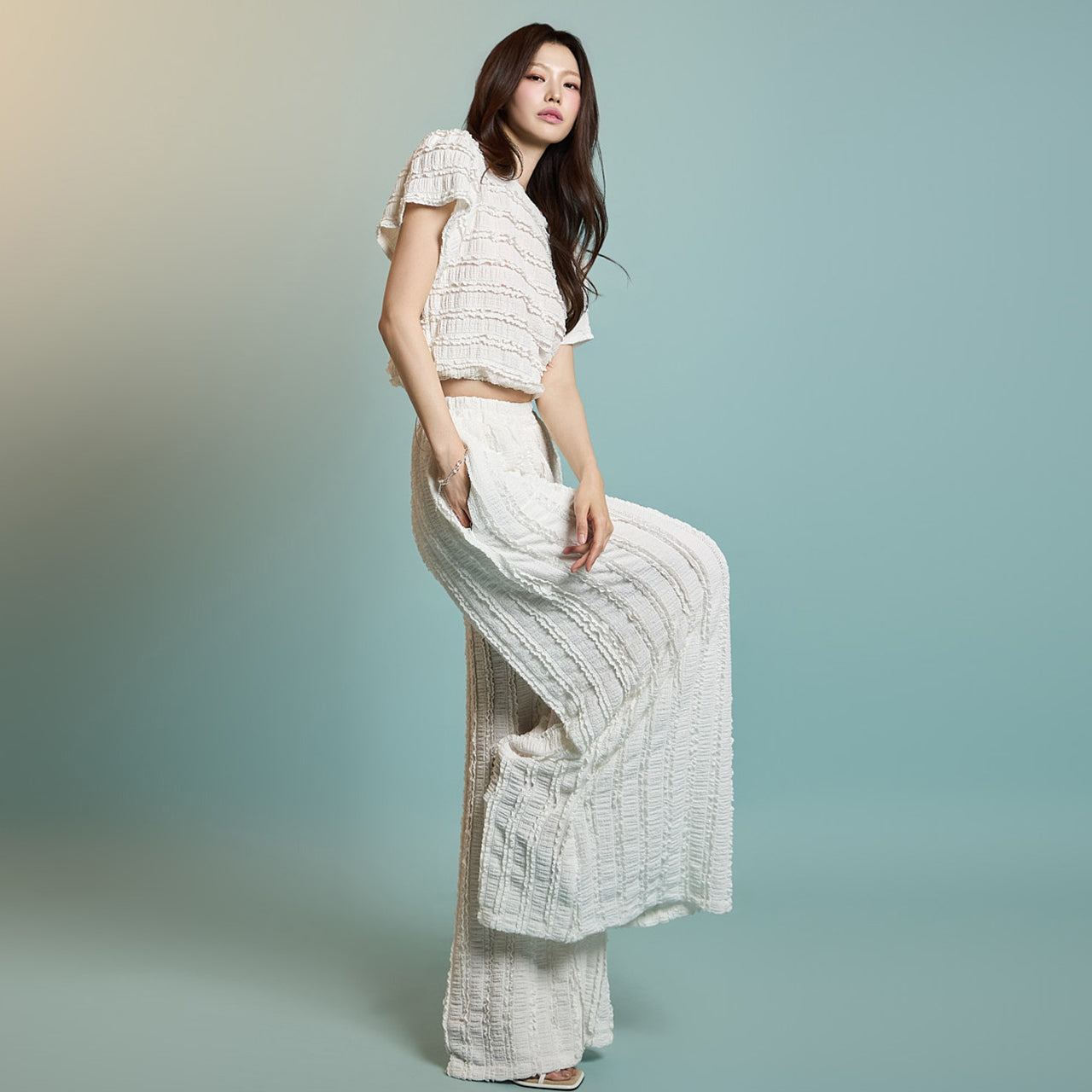 TP2168 Frill Top and Pants Set