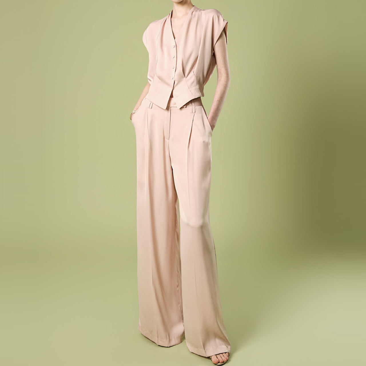 TP2413 Blouse and Slacks Set