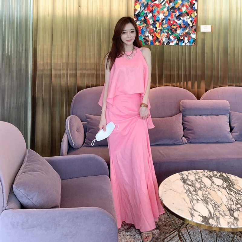 [韓國評價]是可爱的粉色两件套。