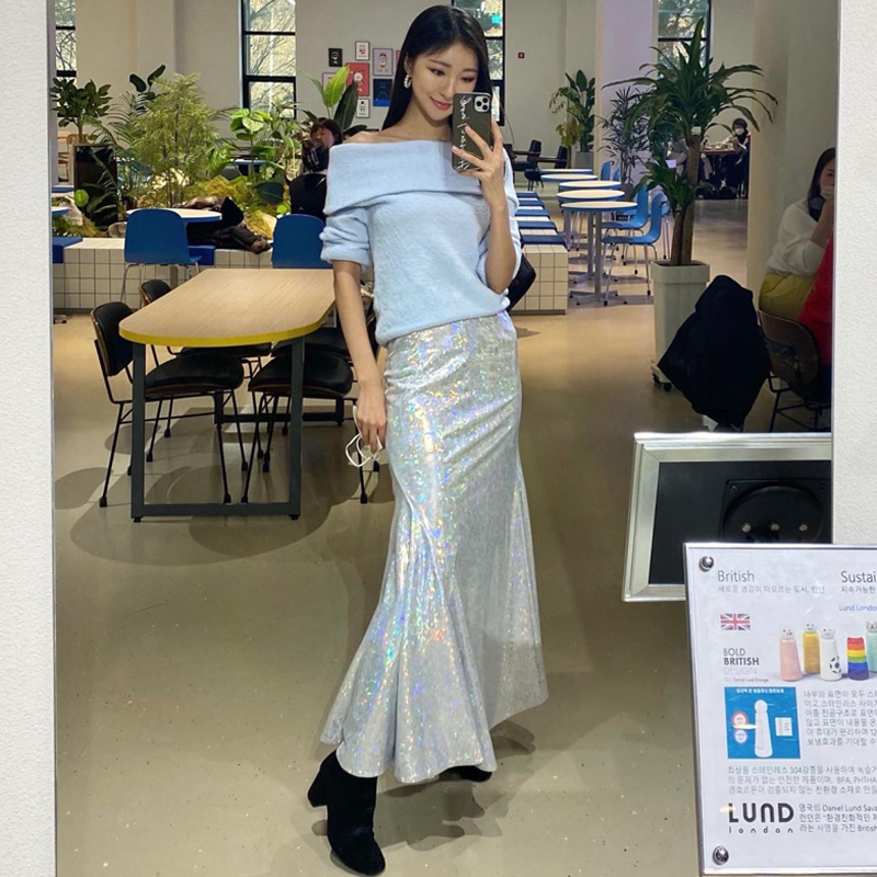 [韩国评价]闪闪发光的隐隐光泽非常漂亮的裙子！
