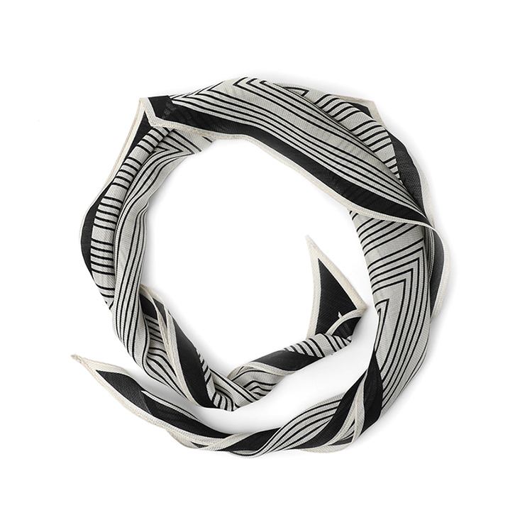 AS-1507 菱形线条丝绸领巾