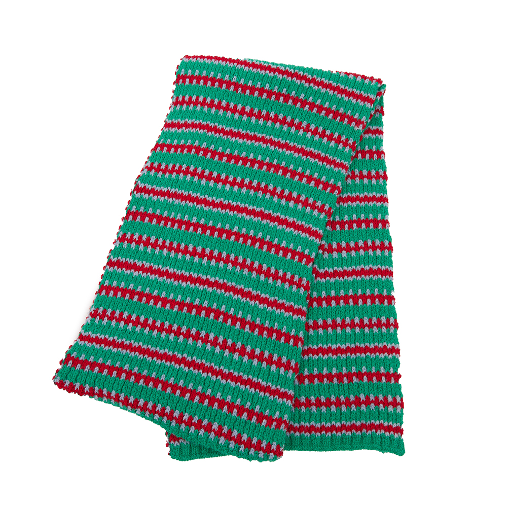 AS-1617 彩色条纹针织围巾