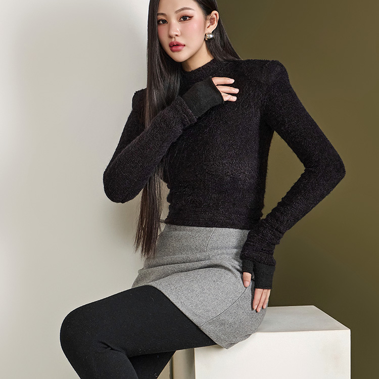 E3216 垫肩短款上衣