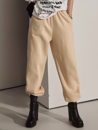 P2997 抓绒内衬可弯曲运动裤 Korea