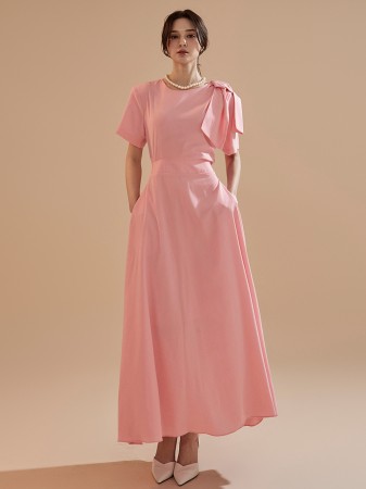 D4939 吊带丝带连衣裙 Korea