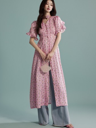 D4962 玫瑰连衣裙套装 Korea