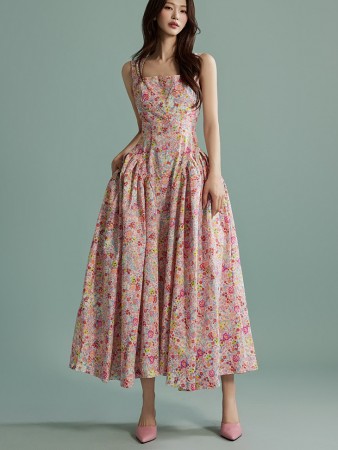 D9475 花 連衣裙 Korea