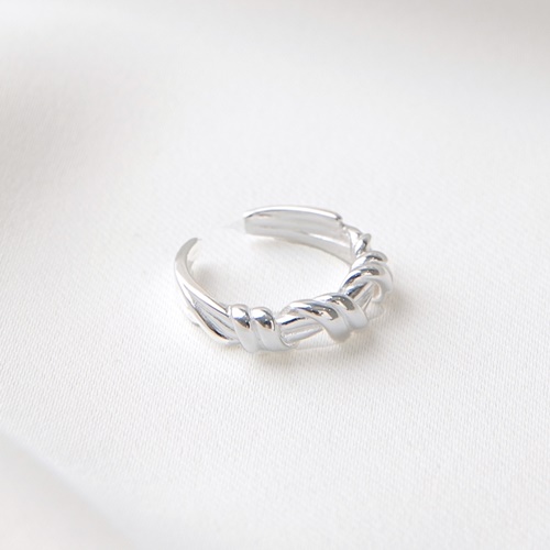 [SAINTMARI] 두 線 線 扭曲 open Ring(Silver 925)
