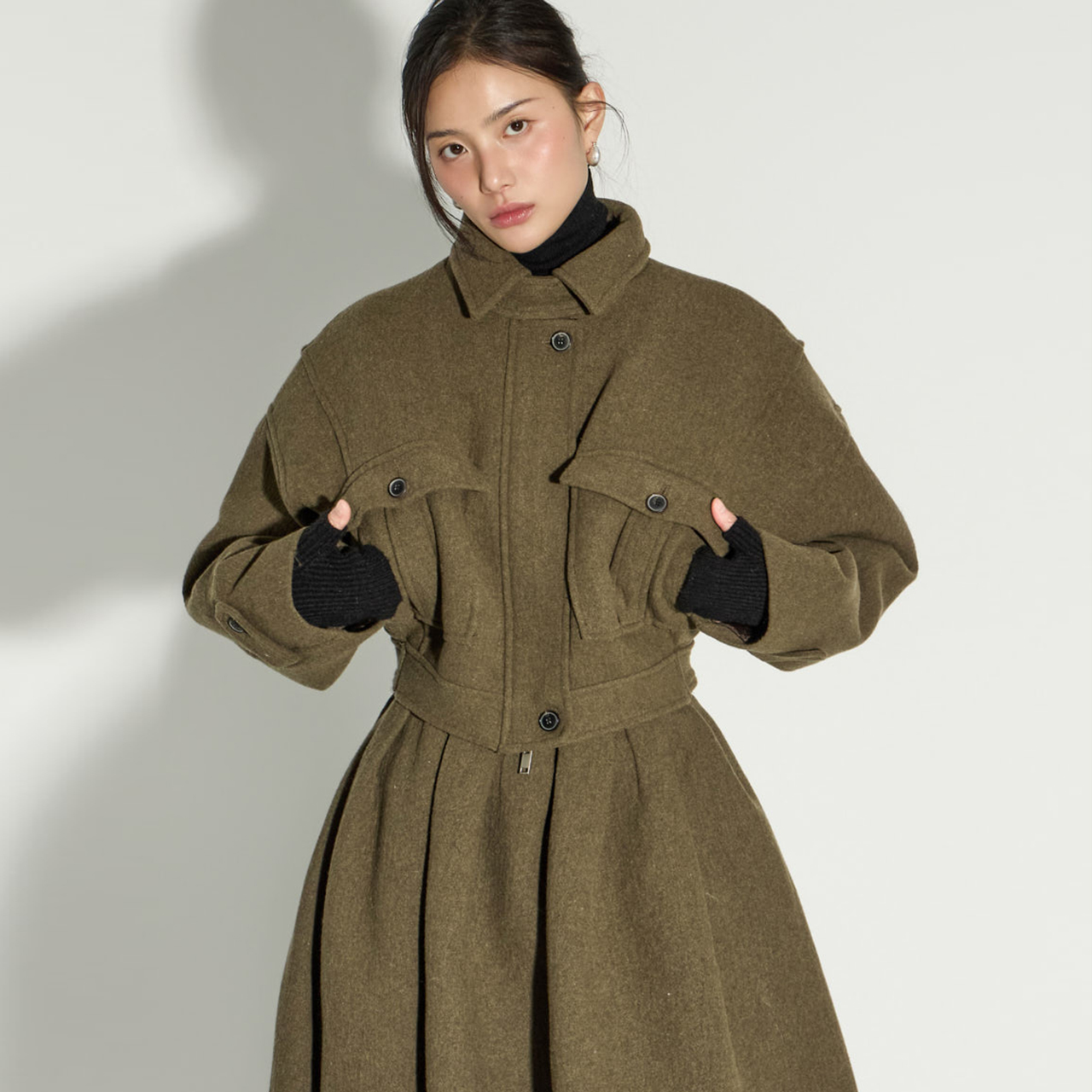 J9356 口袋羊毛夾克毛衣外套