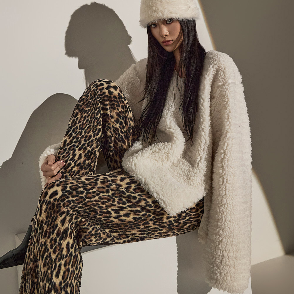 E3677 圈圈呢运动衫