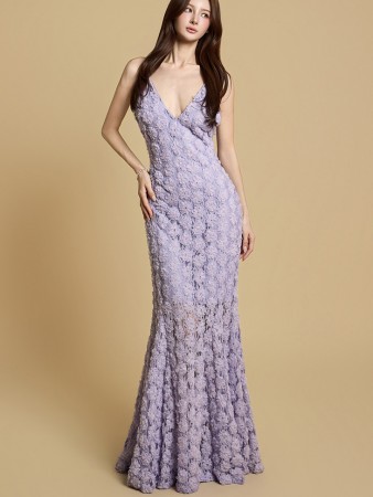 D9541 花纹蕾丝连衣裙 Korea