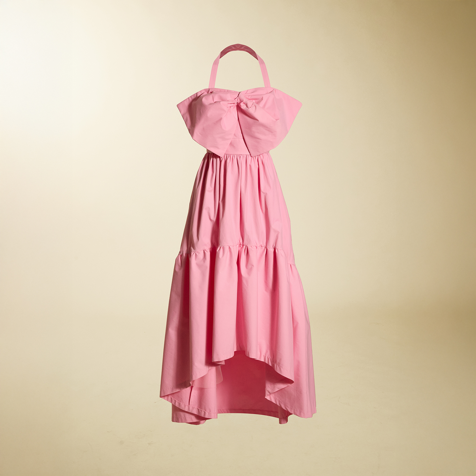 D9450 带蝴蝶结的挂脖连衣裙